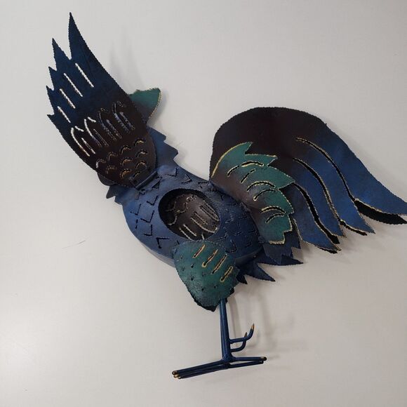 Beautiful Metal Chicken for Home Decor, Approx. 11" x 11" - Picture 3 of 6